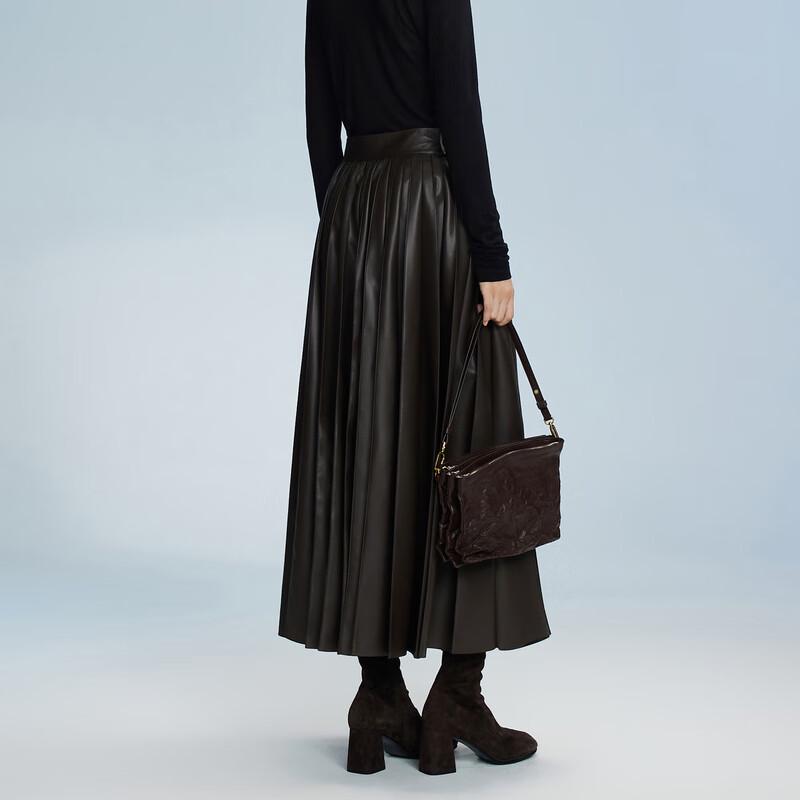 LESS 2024 Autumn Loose A-Line Long Skirt