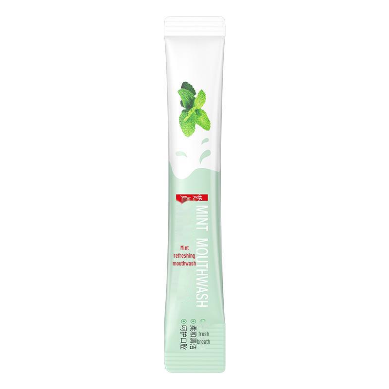 Mint Refreshing Mouthwash: Freshens Breath, Cleans Mouth, Protects Teeth, Light and Portable.