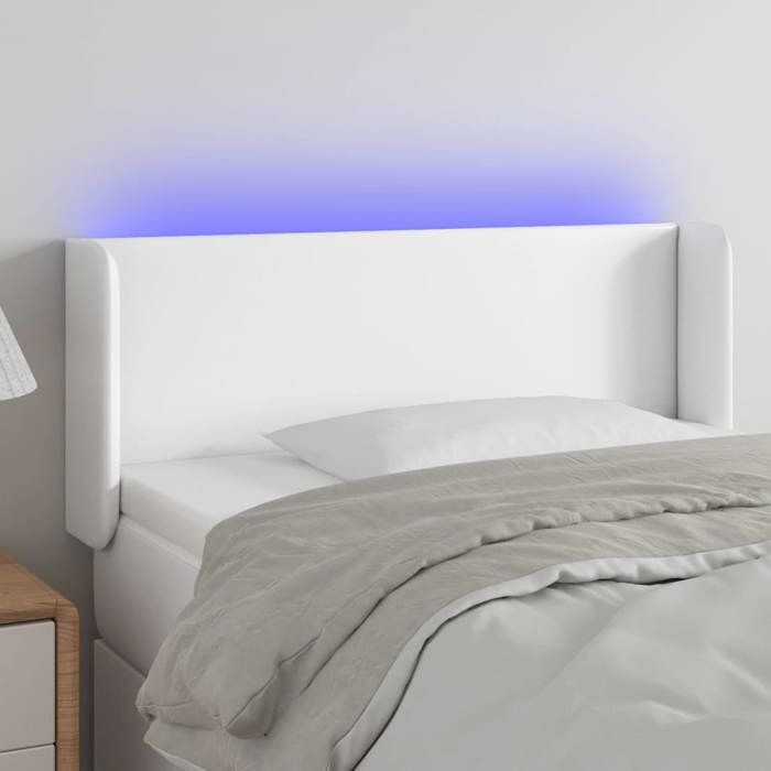 VidaXL LED Headboard Bedroom Furniture Single Bed Accessory Headboard Interior White 3123041