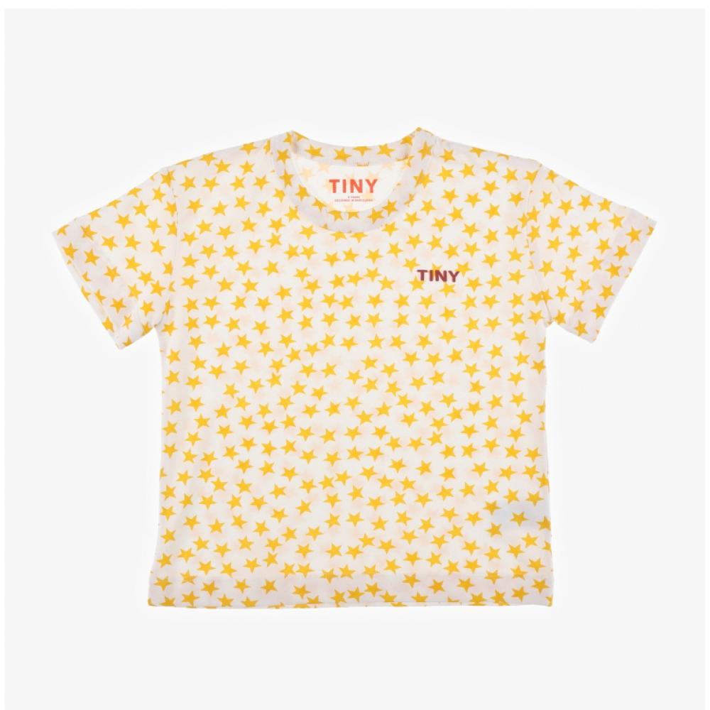 Tiny Cotton Aw24 014 104  Stars Tee Off White  Star Star Kids Short Sleeve Tee