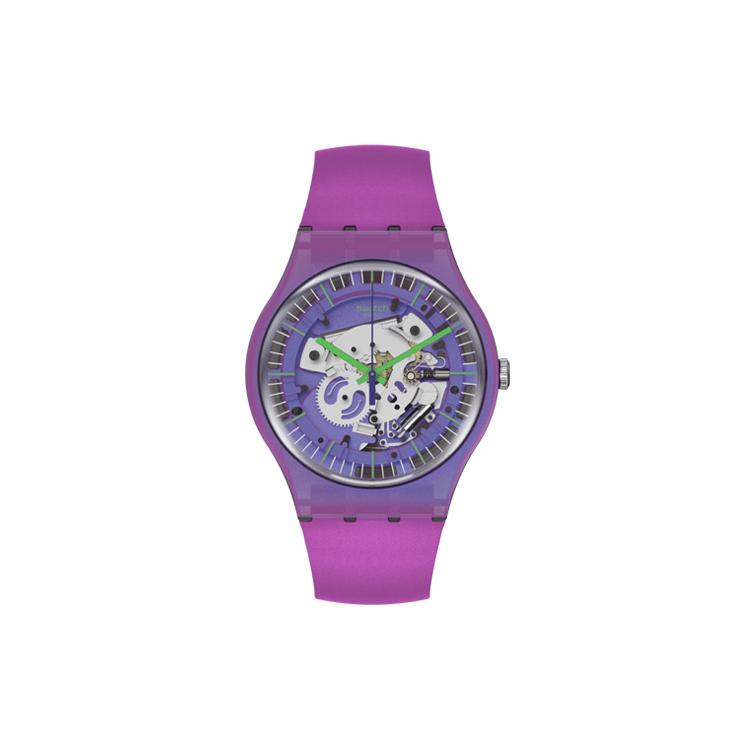 SWATCH Unisex 41mm Purple Watch SUOM115 SUOM115