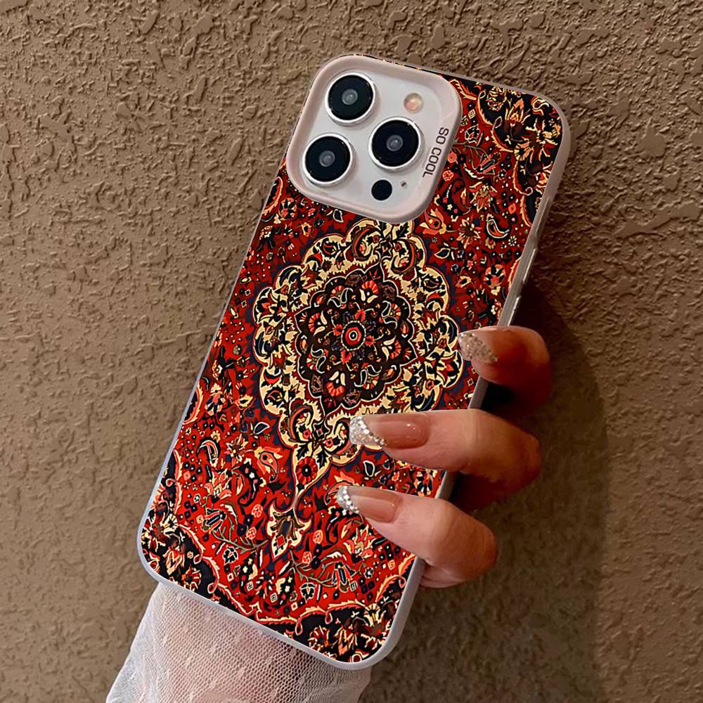 Persian Carpet Floral Phone Case for Samsung Galaxy A37 A57 A17 A07 A16 A06 A35 A55 A25 A05S A15 A56 A54 A36 A34 A24 A26 4G 5G