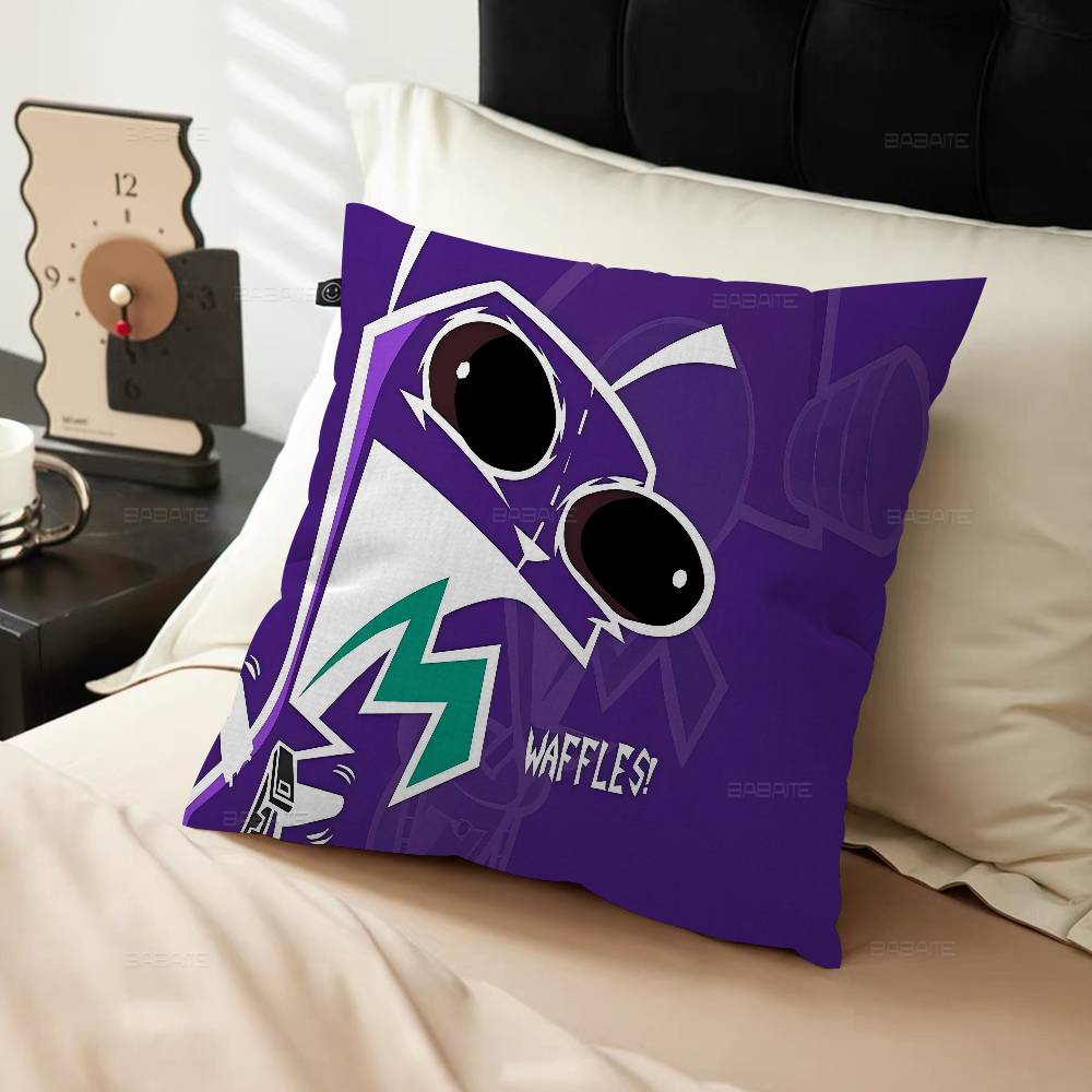 Мультяшный I-invader Zim Кленовый Дизайн Наволочка Счастливый Осенний Урожай Декор Праздничный Декор Наволочка 12x12Inch