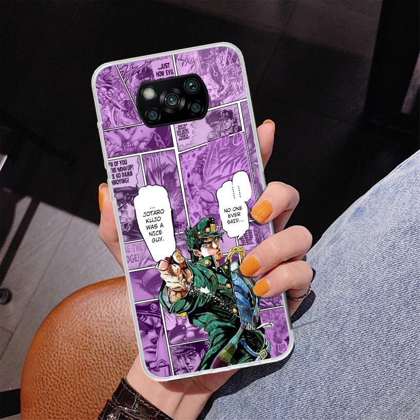 JoJo Bizarre Adventures Anime Phone Case For Xiaomi Poco X7 X6 X5 Pro F7 Ultra Redmi 15C 15 13C 13 12C 12 10 10A 10C 9 9A 9C 9T