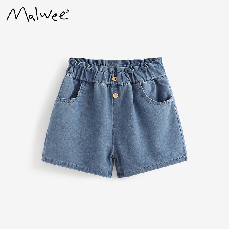 

Malwee Girls Summer Elastic Waist Casual Jeans for Toddlers and Children Size 100