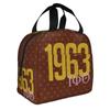 IPT Checkered Plaid African American Fraternity Insulated Lunch Bag for Portable Iota Phi Theta 1963 Thermal Cooler Bento Box