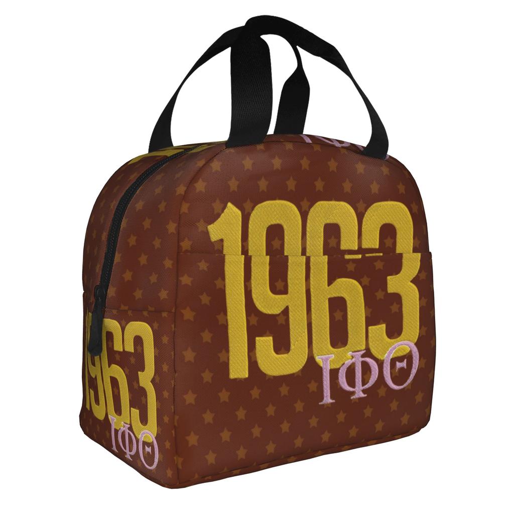IPT Checkered Plaid African American Fraternity Insulated Lunch Bag for Portable Iota Phi Theta 1963 Thermal Cooler Bento Box