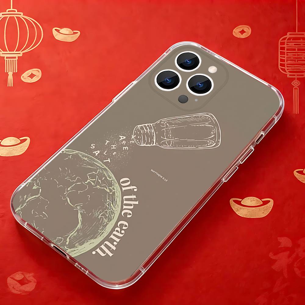 Gott Jesus Bibelvers Zitate Handyhülle geeignet für iPhone 11 12 13 14 15 16 17 Pro Max Plus X XS XR SE E Mini Schutzhülle