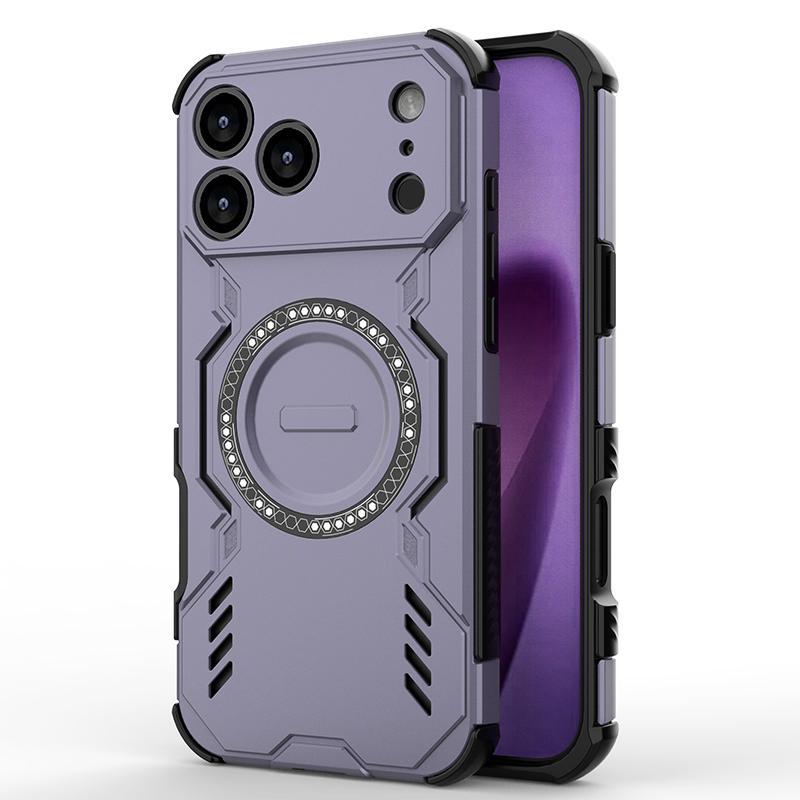 KEYSION Hollow Heat Dissipation Case for MagSafe for iPhone 17 Pro Max Soft Silicone+PC Magnetic Cooling Shockproof Phone Cover