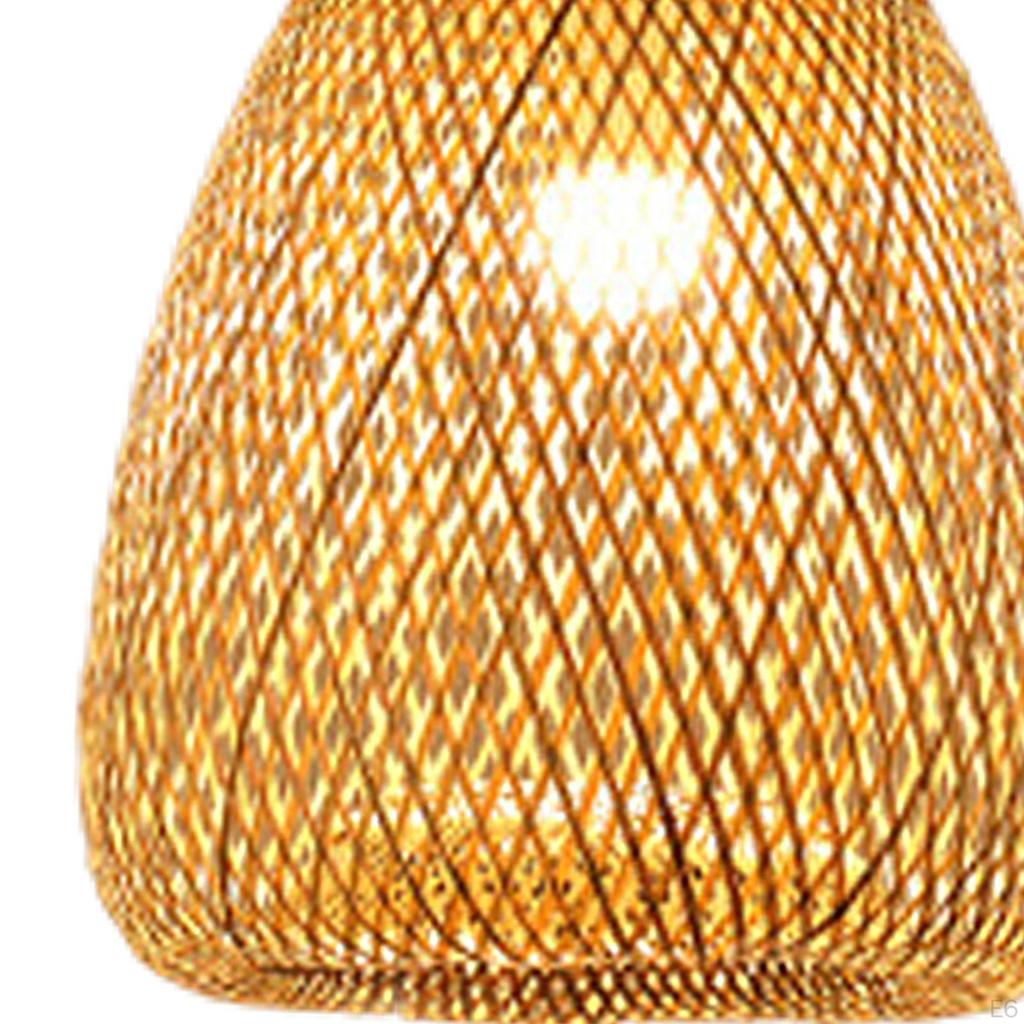 LED Pendant Light Chandelier Lighting Wall Lamp E27 Base Wicker Ceiling Fixture for Dorm,