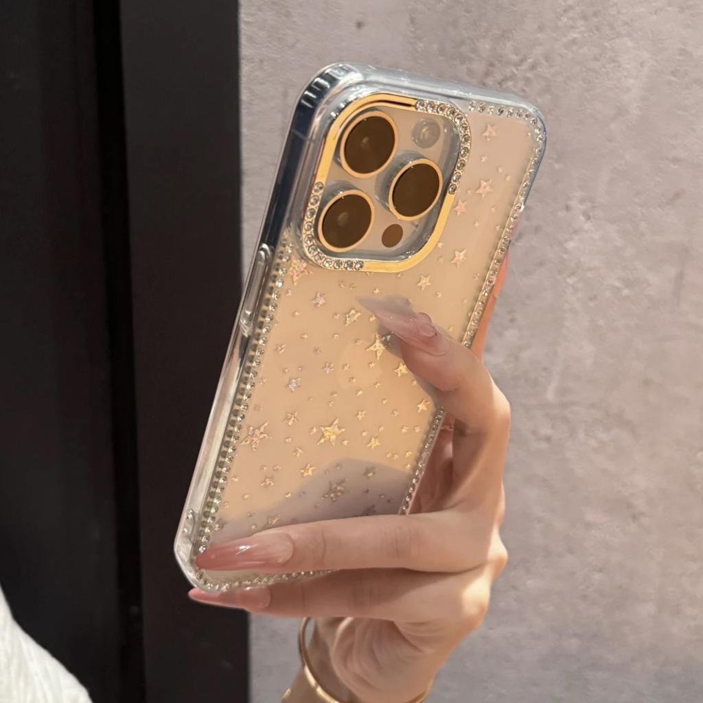 High-value Flash Diamond Star Suitable for Apple 16promax Mobile Phone Case Light Luxury Iphone15 Premium Protective Case 14