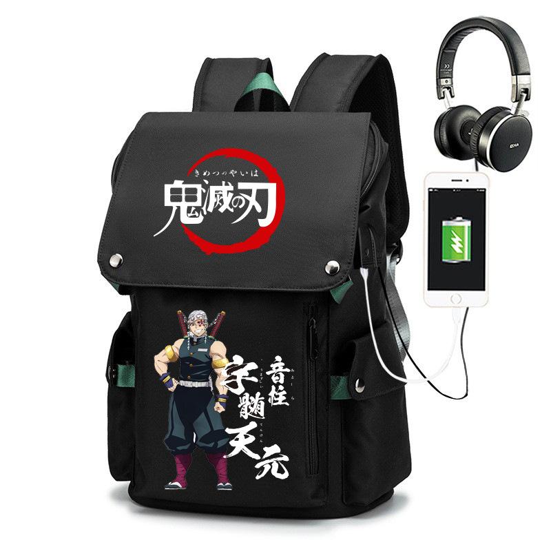 Japan Cartoon Comics Demon Slayer Collaboration Anime Student Large-capacity Printed Backpack 7543
