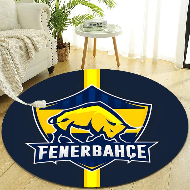 Personalized Fenerbahçe Spor Kulübü Round Chair Office Rug - Perfect for Mat, Office Chair & More - Ideal Gift for Birthdays and Holidays