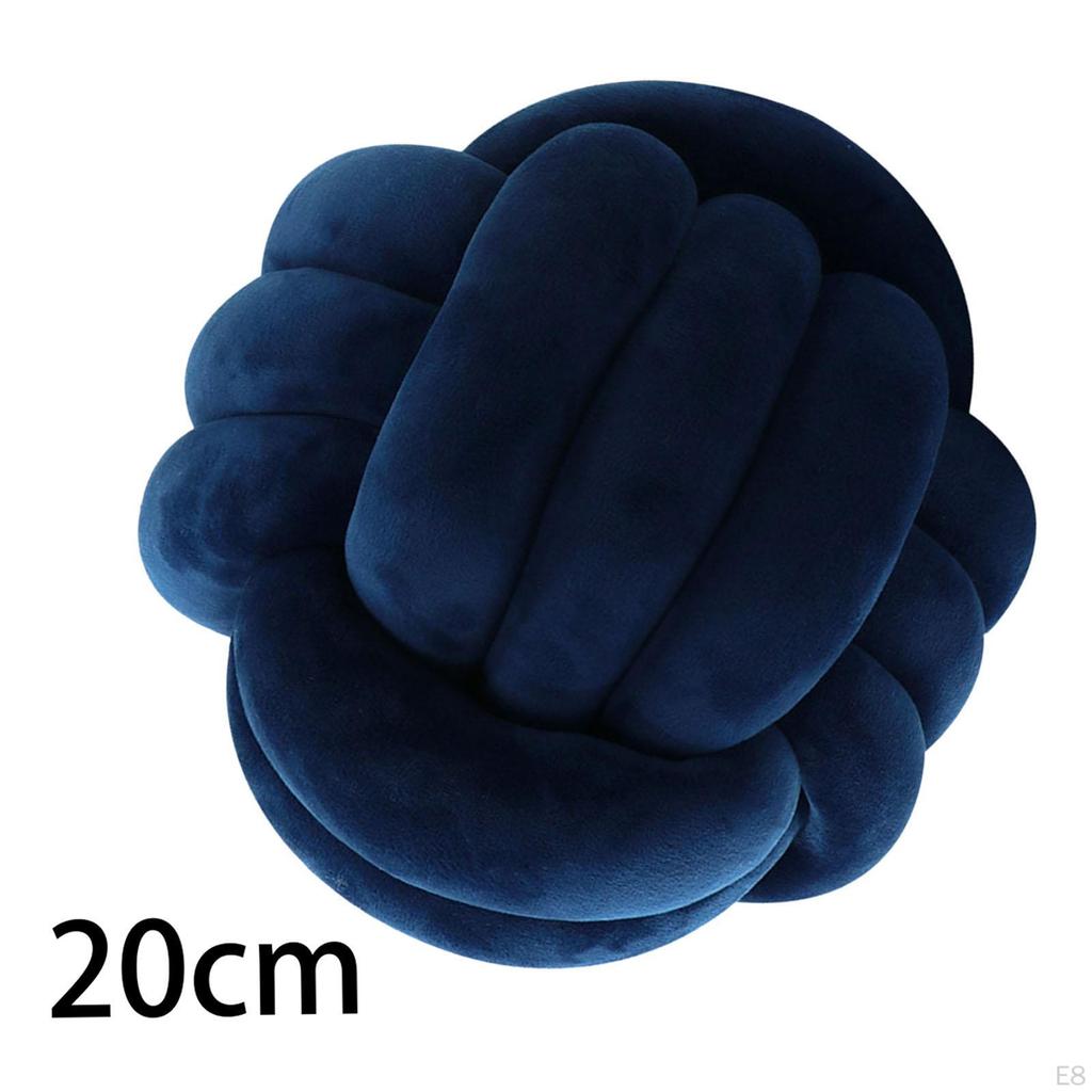 Knot Pillow Ball Tlusté Pohodlné vázané polštáře pro domácí pohovku v obývacím pokoji Světle šedá