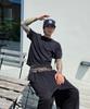 FUZZY SCAN Camo Waist Curved Balloon Pants Black