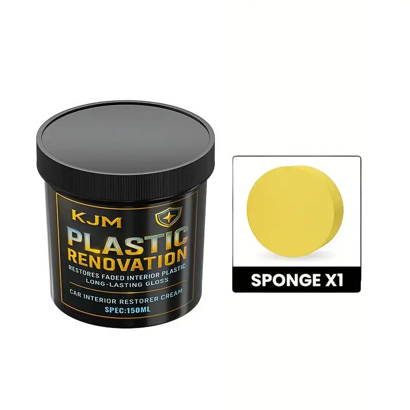 Black Plastic Restorer - Suitable for Automotive Plastics, Trim Strips,and Tires|Rich Gloss|Restores Faded Surfaces |High-Gloss