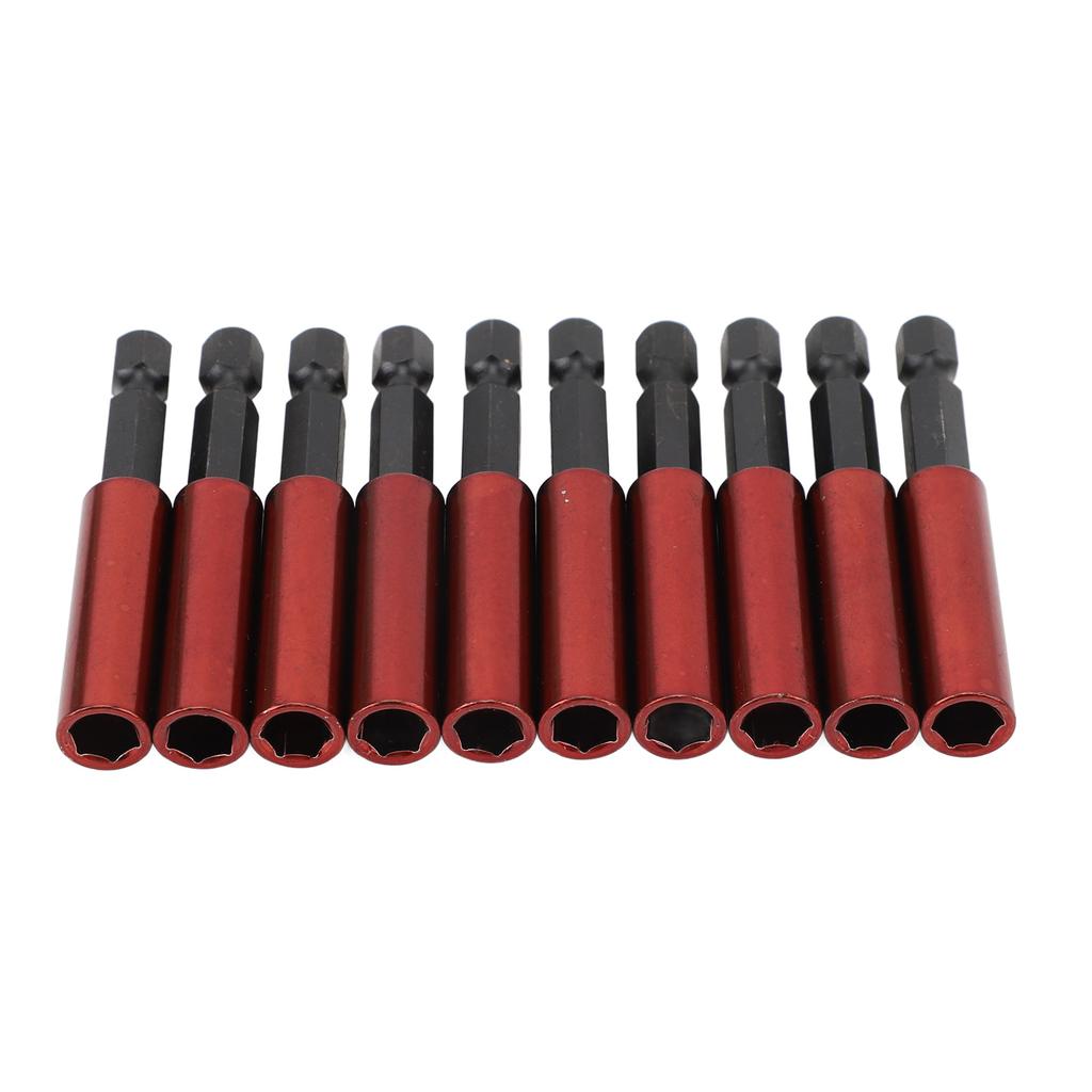 10 Stück Lange Schraubendreherbits Magnetische Stecknuss Bohrerhalter Set 1/4 Zoll Sechskant Verlängerungsstange