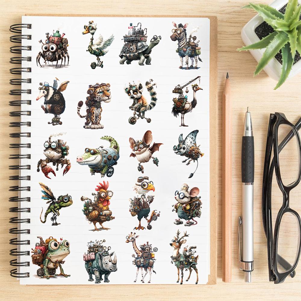 50/100PCS Punk Style Stickers Landscape Decorative Laptop Coffee Art Transparent Luggage Stationery Waterproof PET Stickers