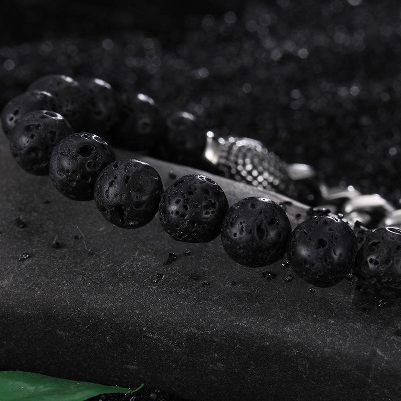 Buddha Beads Energy Volcanic Stone Bracelet 