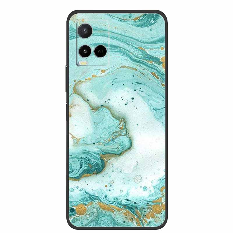 Marble Case For Vivo Y33s Silicone TPU Soft Phone Fashion Cover For Vivo Y33 S Case V2109 Funda Luxury Shockproof Cartoon Coque