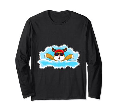 Camiseta de Manga Larga con Gafas de Natación para Perro