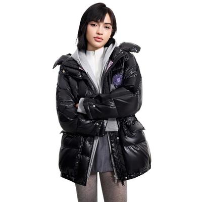 Jinyujie Women's Short Loose Fit 90% Duck Down Puffer Jacket