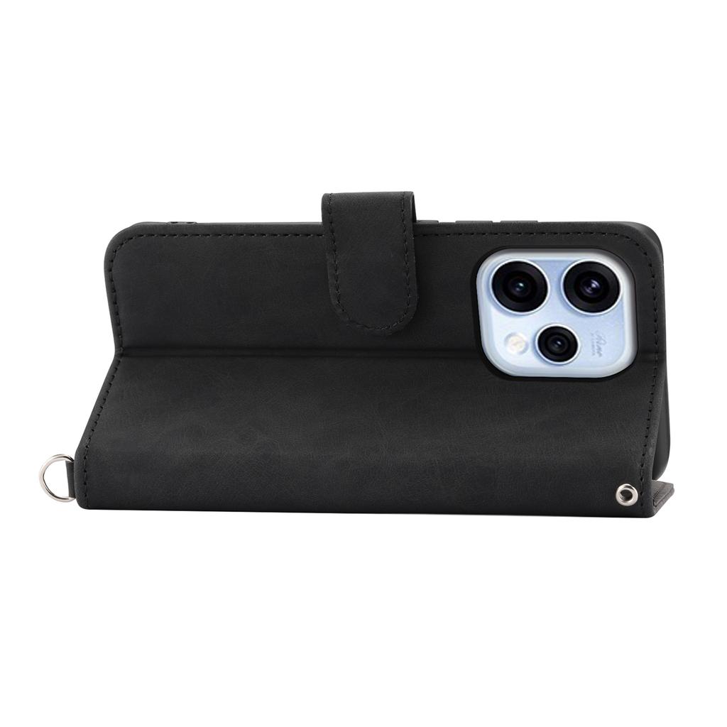 Pro Oppo Reno15 5G (Globální) / Reno15c 5G (Čína) Pouzdro na peněženku s květinovým vzorem, kryt na telefon z PU kůže s popruhem