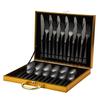 24 Piece Flatware Set Stainless Steel Tableware Cutlery Set Service for 6 with High Grade Storage Case for Home Kitchen