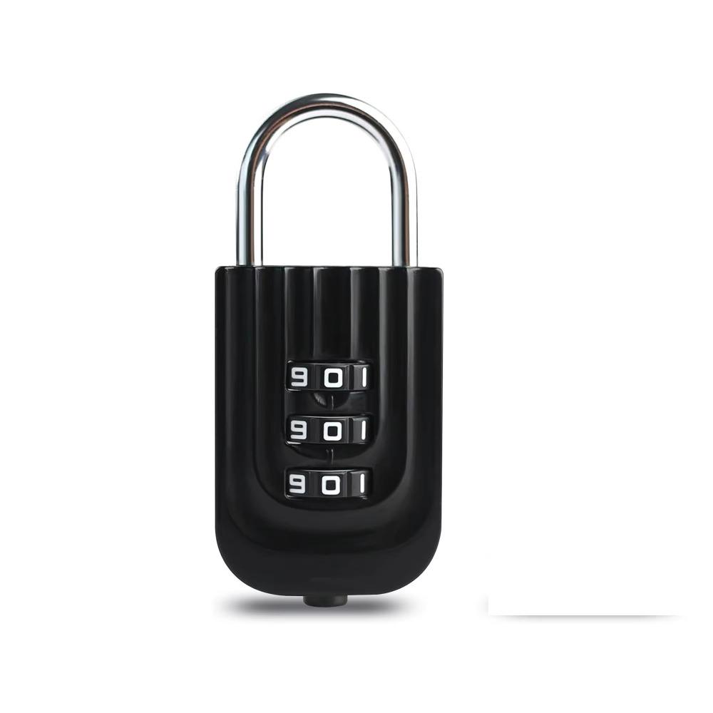 Zinc Zinc Zinc Alloy Body Resettable Combination Padlock Compact Lightweight Padlock Code Lock  Suitcase чёрный