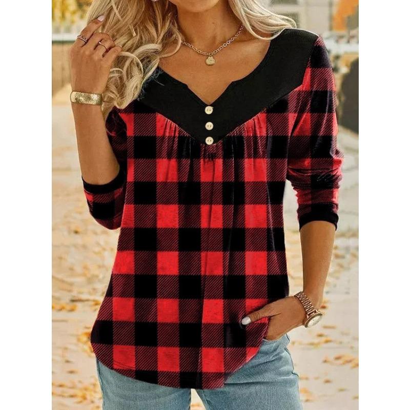JPNTKY Women's Fashion Casual Long Sleeve V Neck Blouses & Shirts