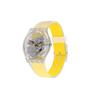 Swatch Clear Series Quartz Movement Waterproof Design Womens Watch 34mm Skeleton Dial Plastic Case Silicone Strap Women watches GE291