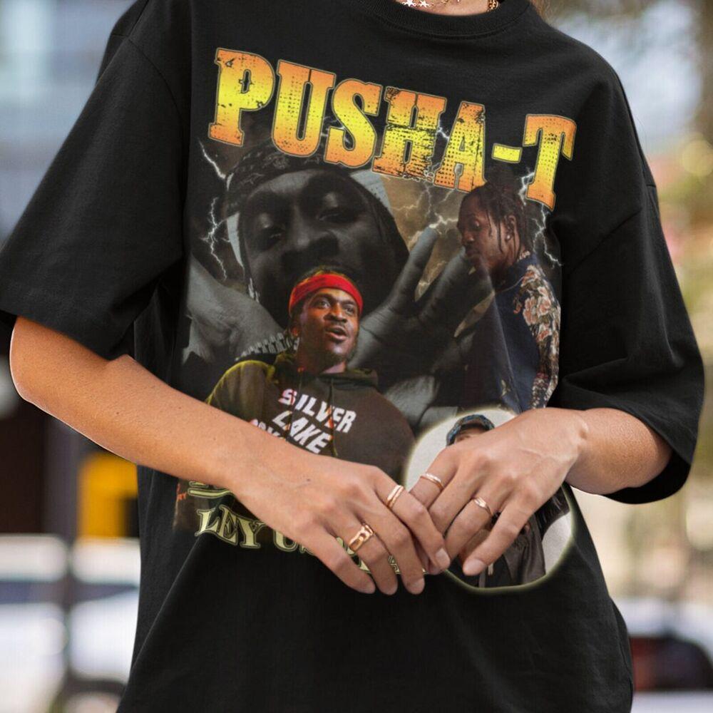 РАСПРОДАЖА PUSHA T Футболка Pusha T Футболка Tee Свитер Pusha T Хип-хоп Унисекс Футболка XXXXL