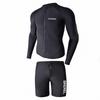 Heren UPF 50 Rash Guard Lange Mouw Zwemshirt Met Rits Korte Broek Of Lange Broek Sneldrogend Snorkelen Surfen Duiken Pak