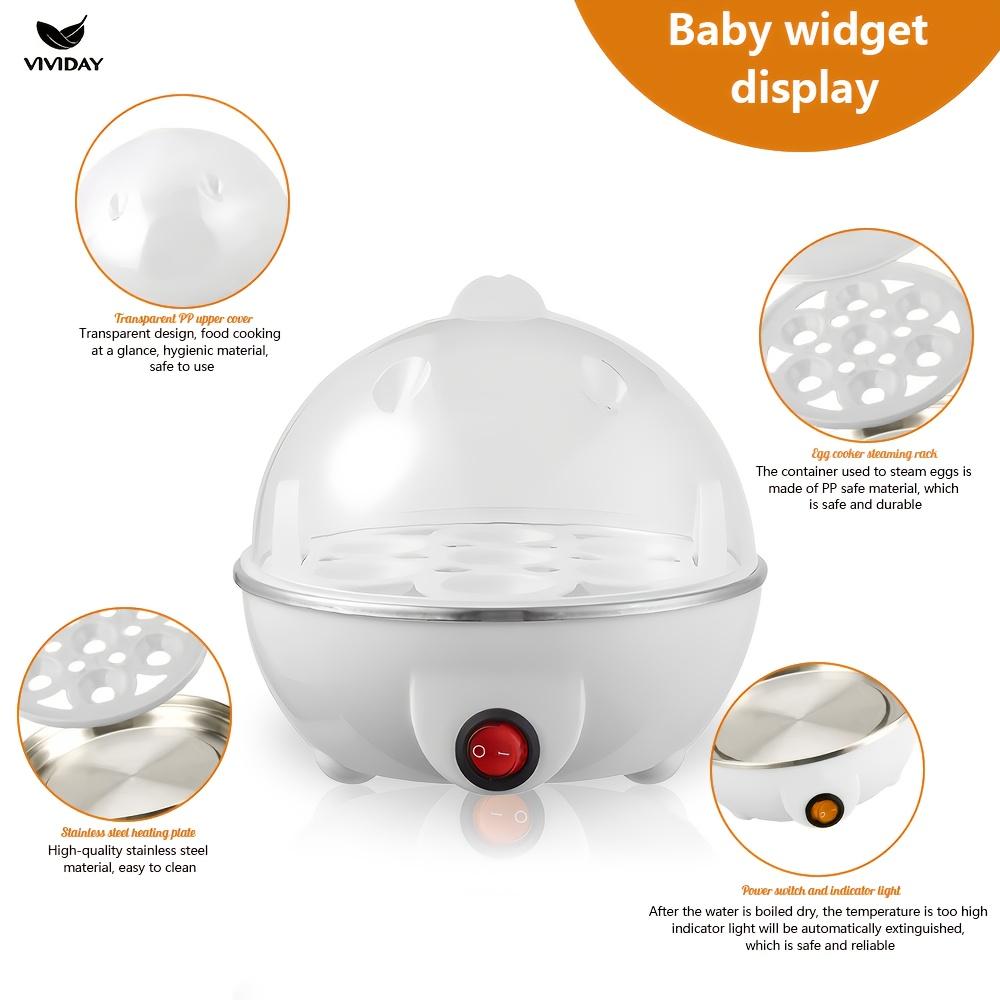 Frühstückskocher, Eierkocher, einlagig, transparent und sichtbar, bequeme Ein-Klick-Aktivierung, geeignet für gekochtes Ei, gedämpften Pudding