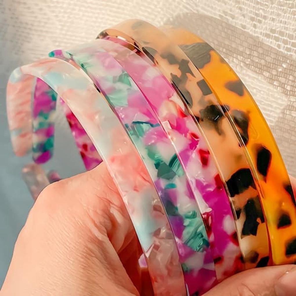 

Женская повседневная повязка на голову с мраморным узором brown