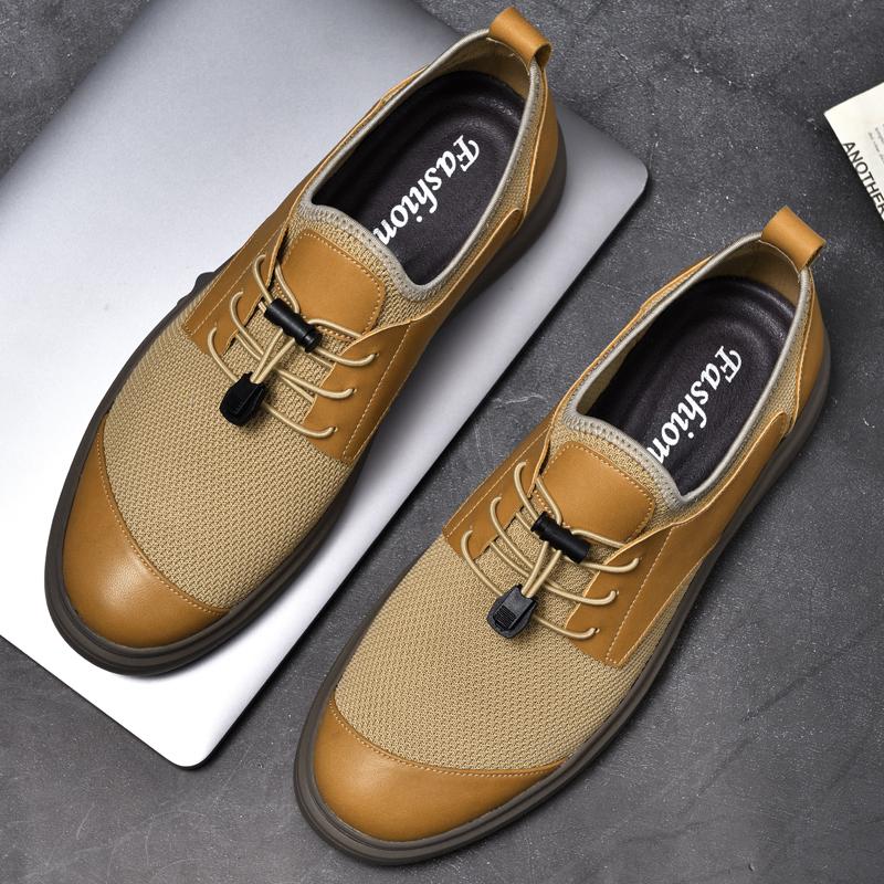 

Модные новые модели высококачественных кроссовок для мужчин на открытом воздухе. Модные минималистичные мужские кожаные спортивные кроссовки для мужчин на открытом воздухе. 46 коричневый