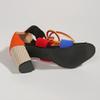 Fashion Multicolor Block Heel Sandals Summer New Round Toe Open Toe Front Strappy Anti-Slip Wear-Resistant High Heels