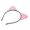 Reversible Sequin Cat Ears Headband Shiny Cat Ear Hair Hoops Women S Kitty Hair AccessoriesPink