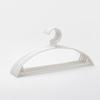 I KNOW Plastic Hanger 10PCS Wide Shoulder Clothes Hanger 42CM Length Simple Style Storage Using Black White PP Coat Round Hanger