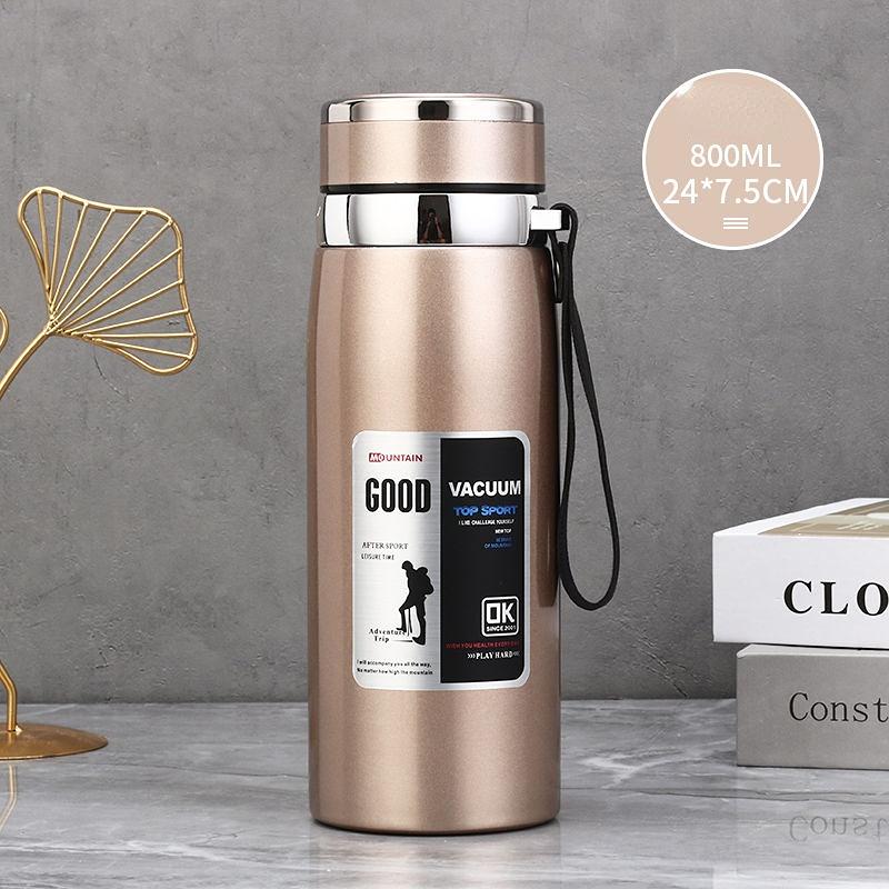 Termoska z nerezové oceli 316 s velkým objemem 800 ml Vakuové termosky Přenosná termoska z nerezové oceli Láhev na vodu Cestovní hrnek na čaj Kancelářská termoska