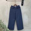 C S In The Room Ykk Zipper Tweed Straight Wide Denim pantS One Color