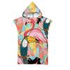 Leaf Pattern Microfiber Beach Towel Quick Dry Hooded Cloak Wetsuit Towels Adult Kids Parent-Child Poncho Bathrobe For Swim Surf