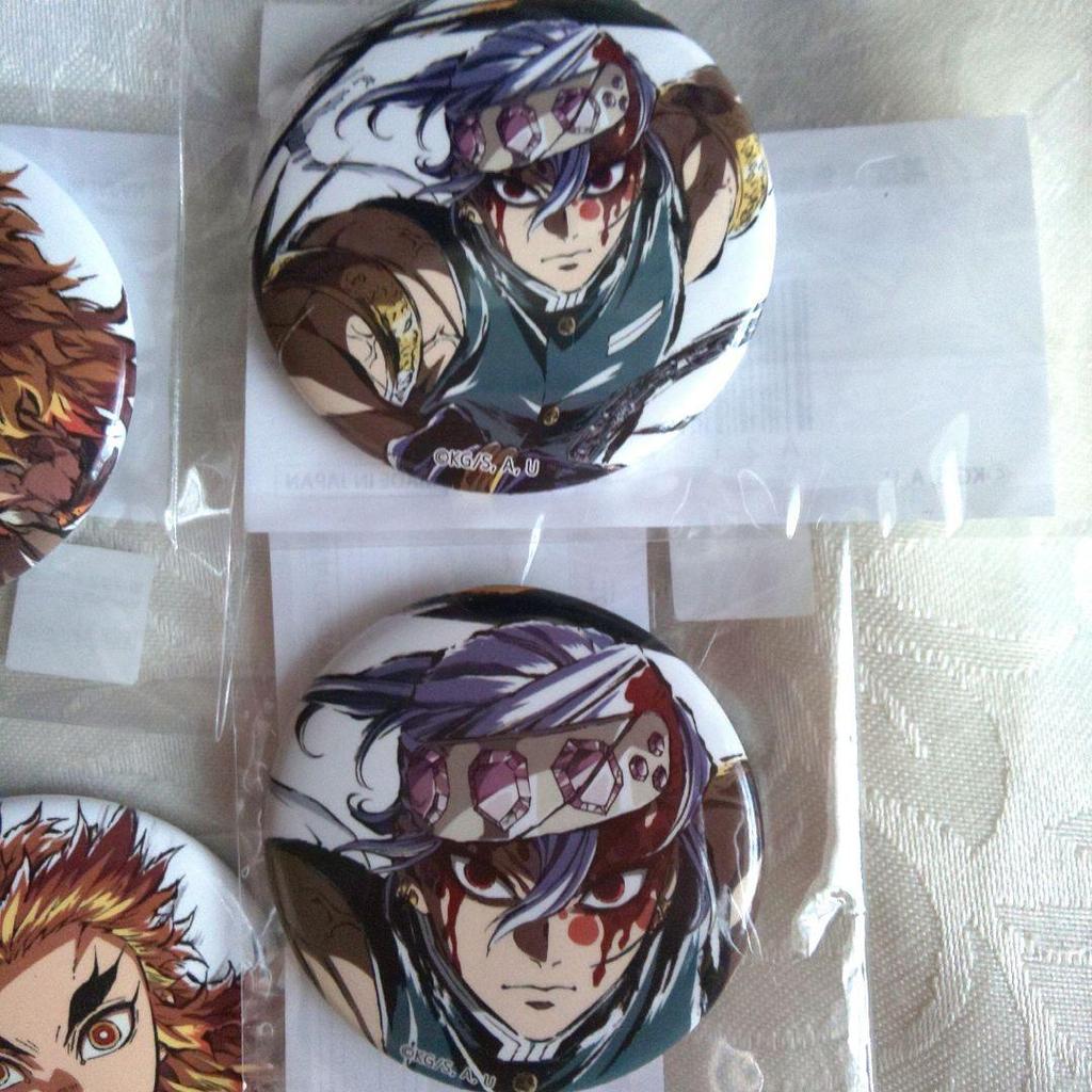 [USED] Demon Slayer: Kimetsu no Yaiba Interlude Webshop Lottery Flame Pillar and Sound Pillar 44mm Can Badge Set of 8