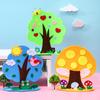 Children Diy Three-dimensional Four Seasons Tree Kindergarten Non-woven Flower and Tree Protection Material Package