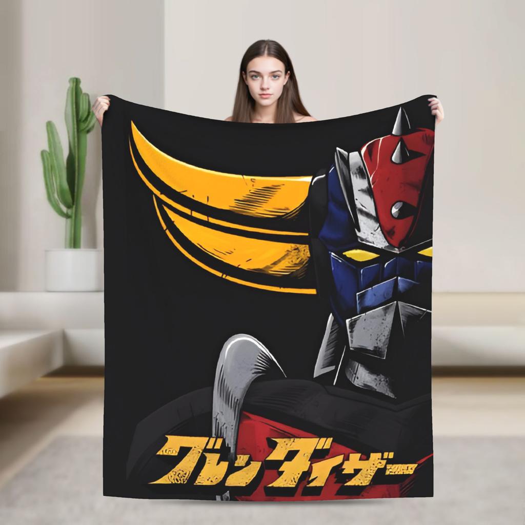 UFO Robot Grendizers Goldorak Blankets Japan Anime Fleece Funny Warm Throw Blankets for Home Restaurant Winter Car