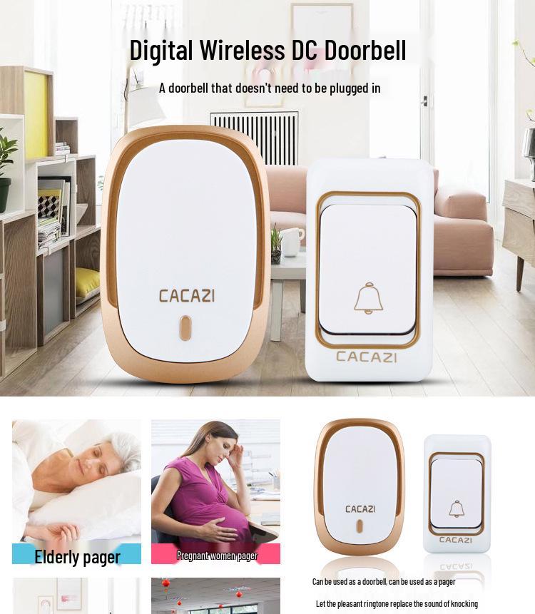 Wireless Battery-Powered Waterproof Home Doorbell