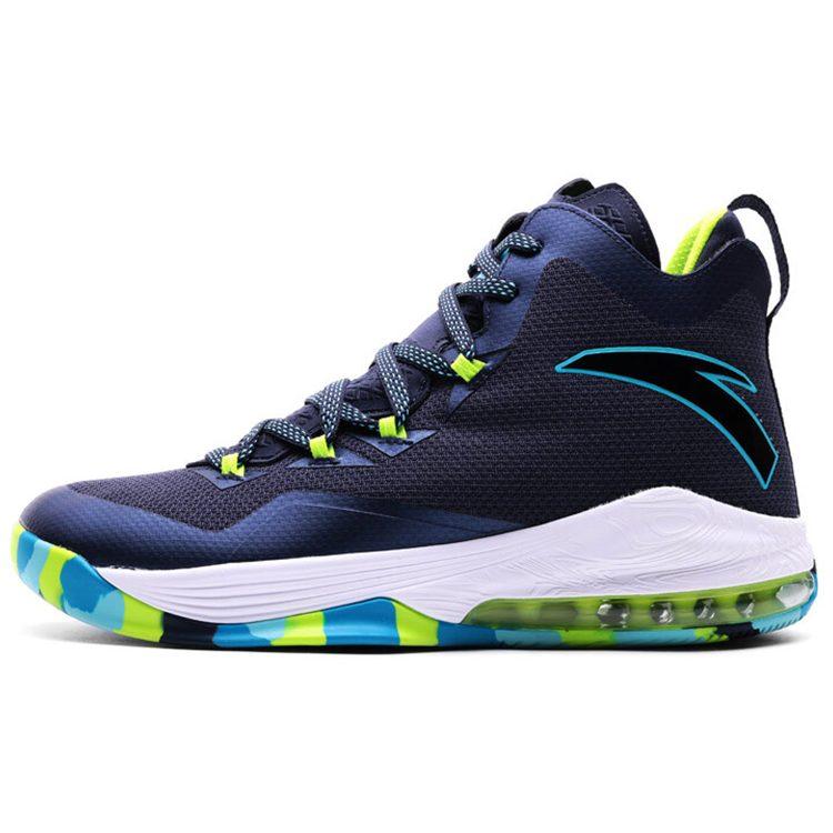 Anta The Shield 1 Comfortable Cushioning Slip Resistant Abrasion Resistant High top Basketball Shoes Men's Blue 91711101-2