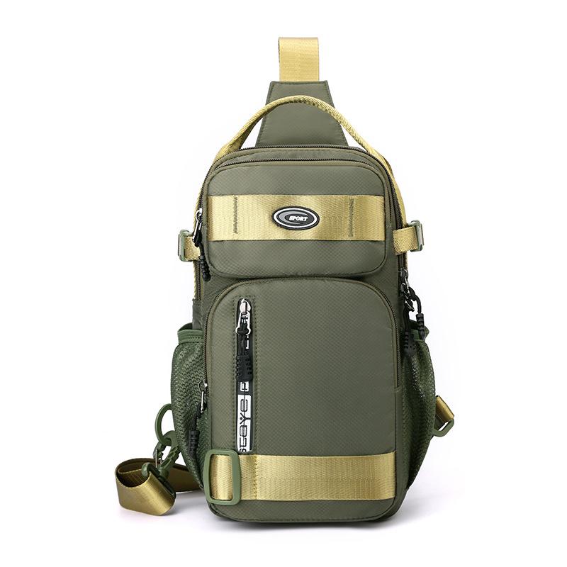 

Нагрудная сумка унисекс, простая сумка для хранения, легкий дорожный маленький рюкзак, сумка через плечо, модные повседневные сумки на одно плечо зелёный
