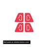 Waterproof Suede Door Switch Button Stickers Non-Slip Anti-Scratch Car Window Lift Button Trim Covers Auto Interior Accessories