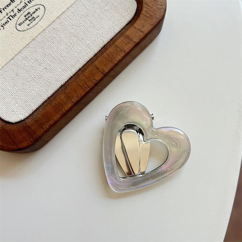 

1 шт. Ацетатная заколка для волос в виде полого сердца, милые боковые заколки, сладкая заколка для волос, элегантные заколки-автоматы, женские аксессуары для волос